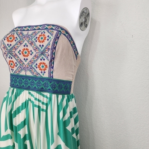 Flying Tomato Strapless Boho Maxi Dress Size S - Picture 5 of 13